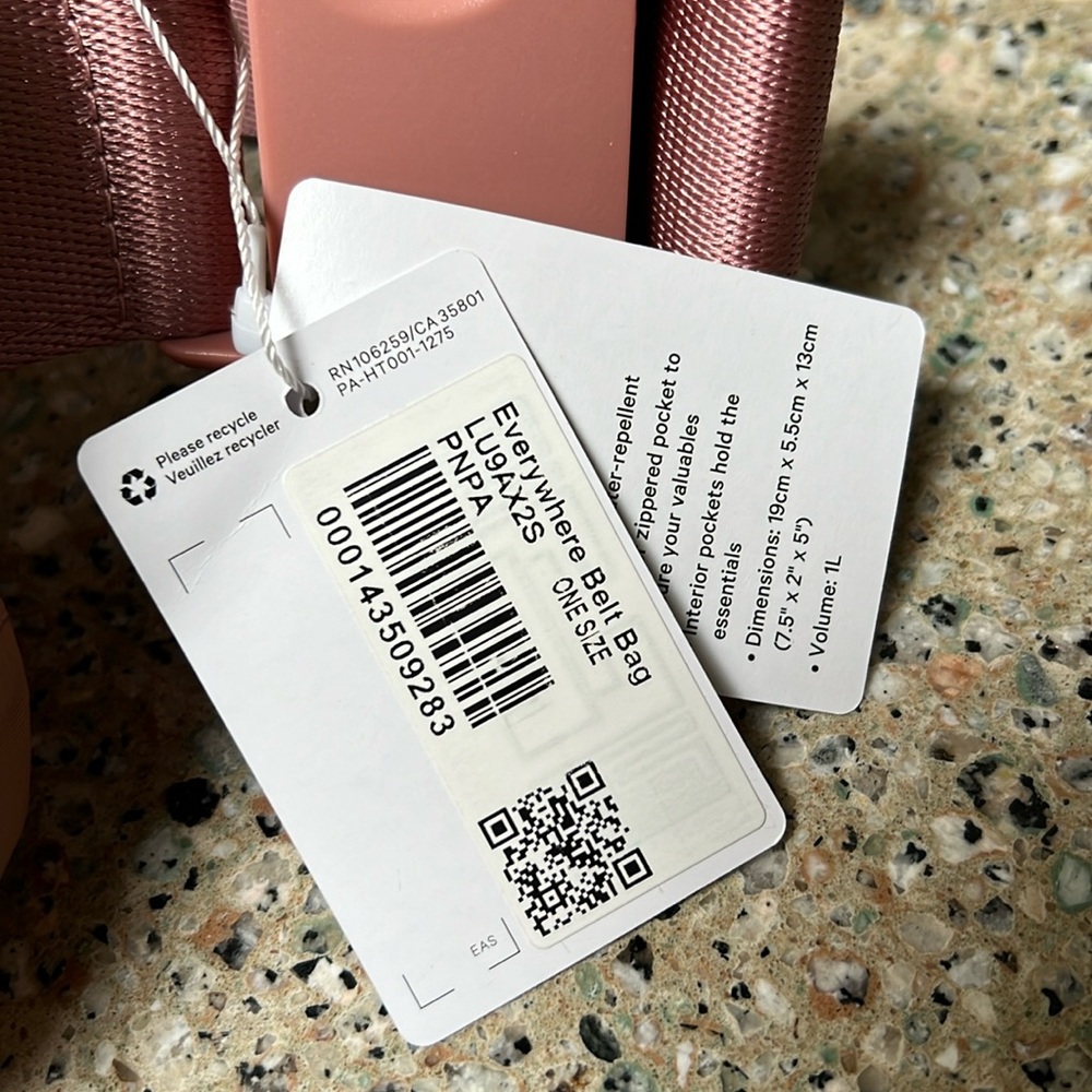 LuluLemon Pink Rose Everywhere Belt Bag 1L - Picture 6 of 8